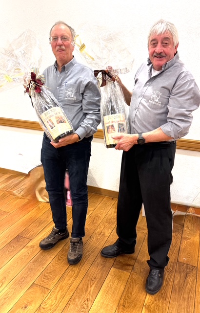 Retraite bien méritée pour Jo Tâche caissier et Jean-François Silva président